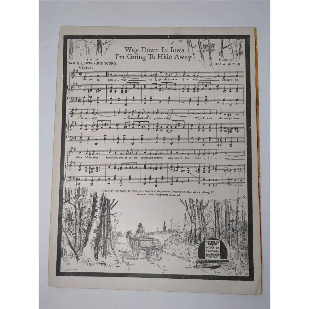 1917 For Me and My Gal Sheet Music by‎ Geo W Meyer